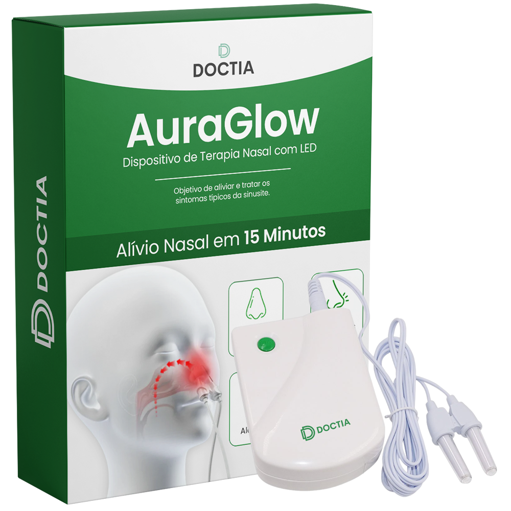 DOCTIA™ AuraGlow - Dispositivo de Terapia Nasal com LED