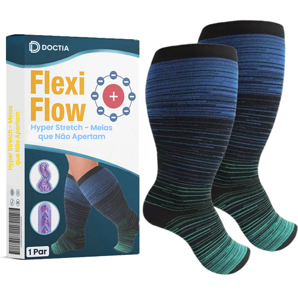 Meias DOCTIA™ FlexiFlow Hyper Stretch - Meias que Não Apertam