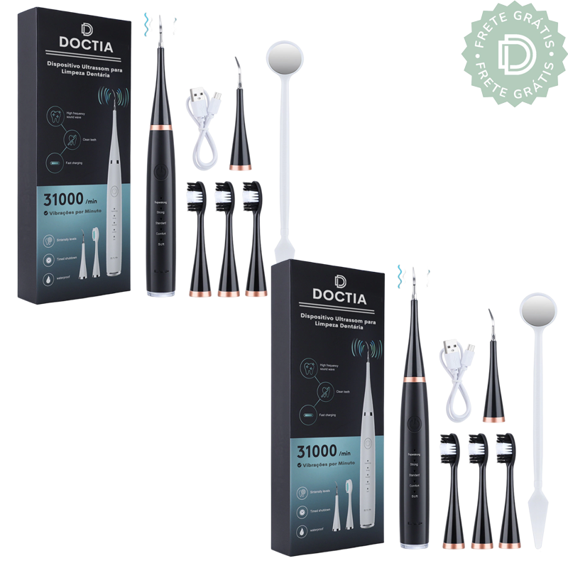 DOCTIA™ Dispositivo Ultrassom para Limpeza Dentária (02 Unidades)
