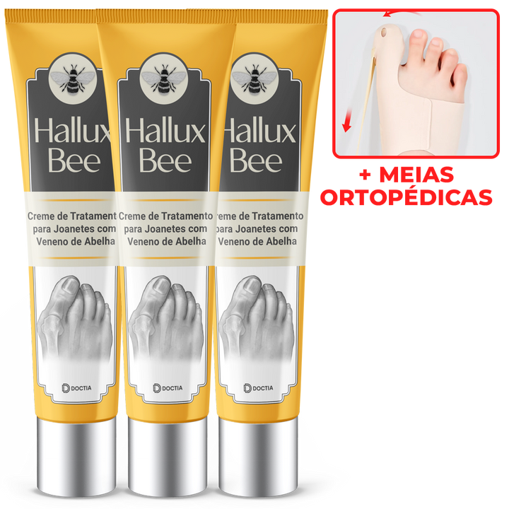 HalluxBee™ Creme de Tratamento para Joanetes com Veneno de Abelha