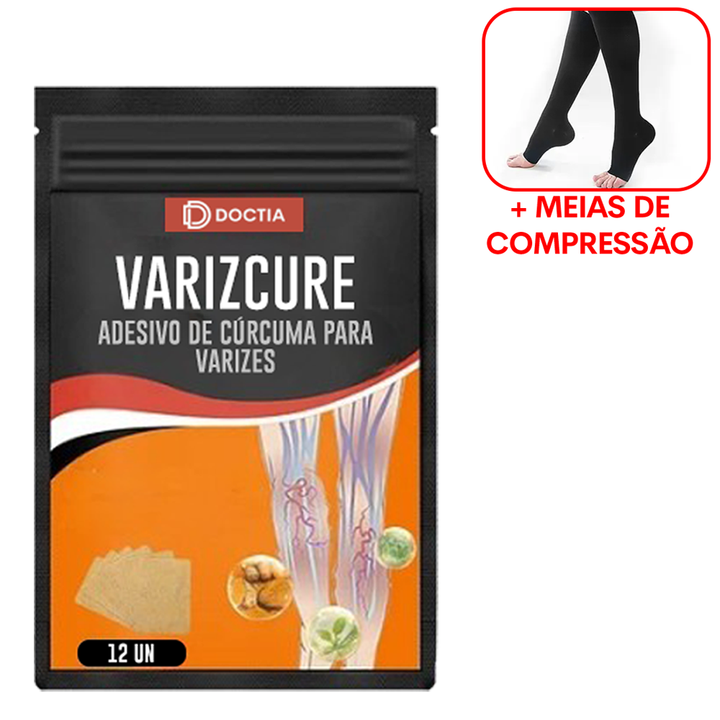 VarizCure™ Adesivo de Cúrcuma para Varizes