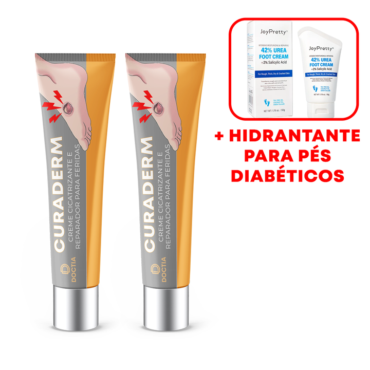 CuraDerm™ Creme Cicatrizante e Reparador para Feridas Diabéticas