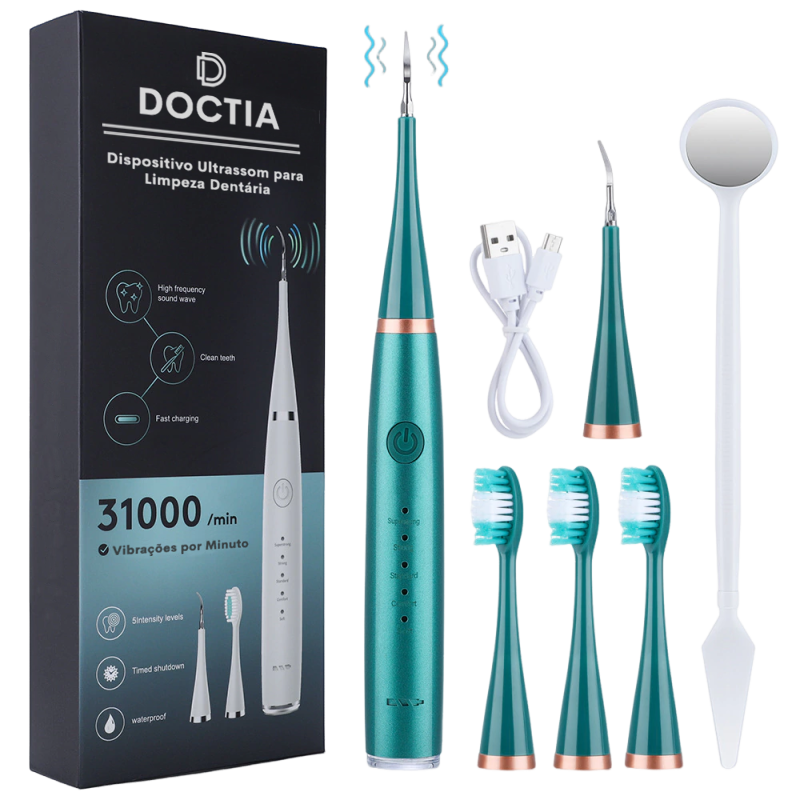DOCTIA™ Dispositivo Ultrassom para Limpeza Dentária